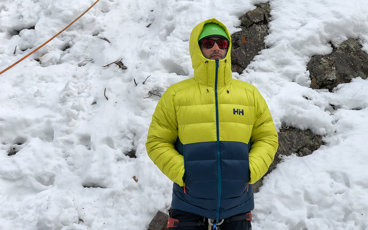 Helly Hansen Mens Vanir Glacier Down Jacket Top Navy Blue Red Sports Outdoors 