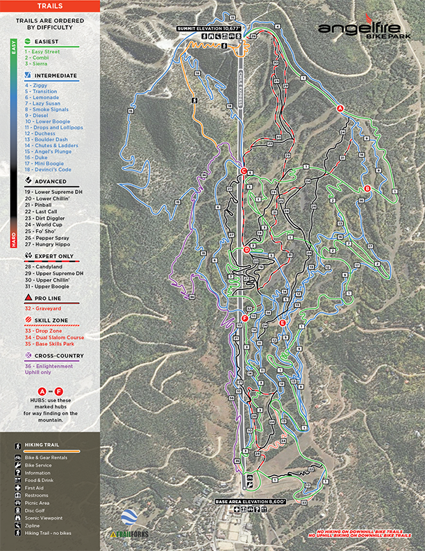 Angel Fire, New Mexico Ski Trail Map Women's Base Layers