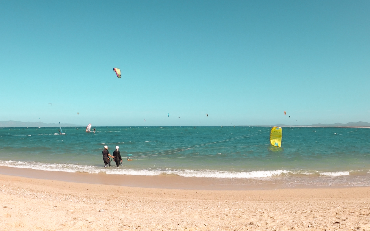 learning to kite board with baja kite and surf in la ventana baja