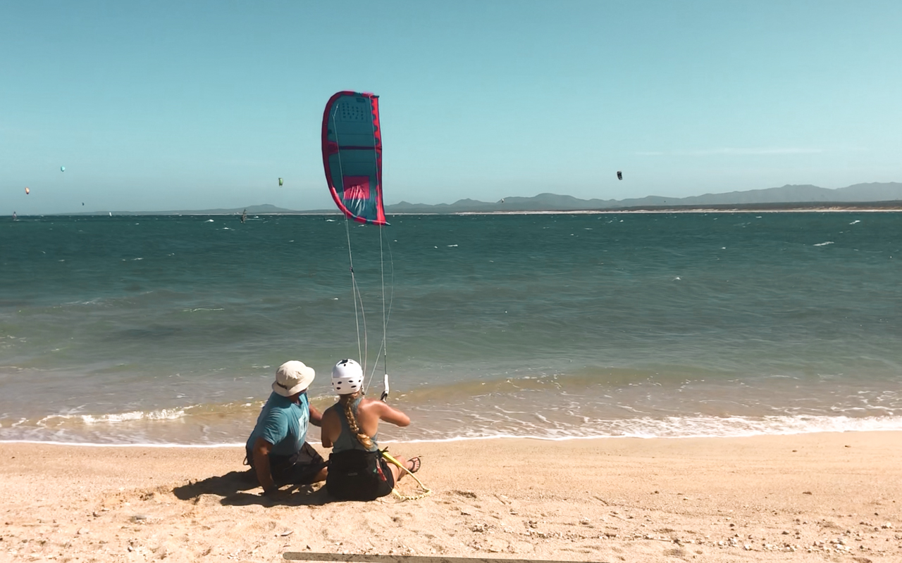 learning to kite board with baja kite and surf in la ventana baja