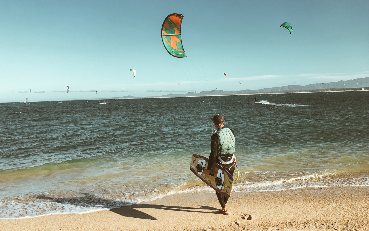 learning to kite board with baja kite and surf in la ventana baja