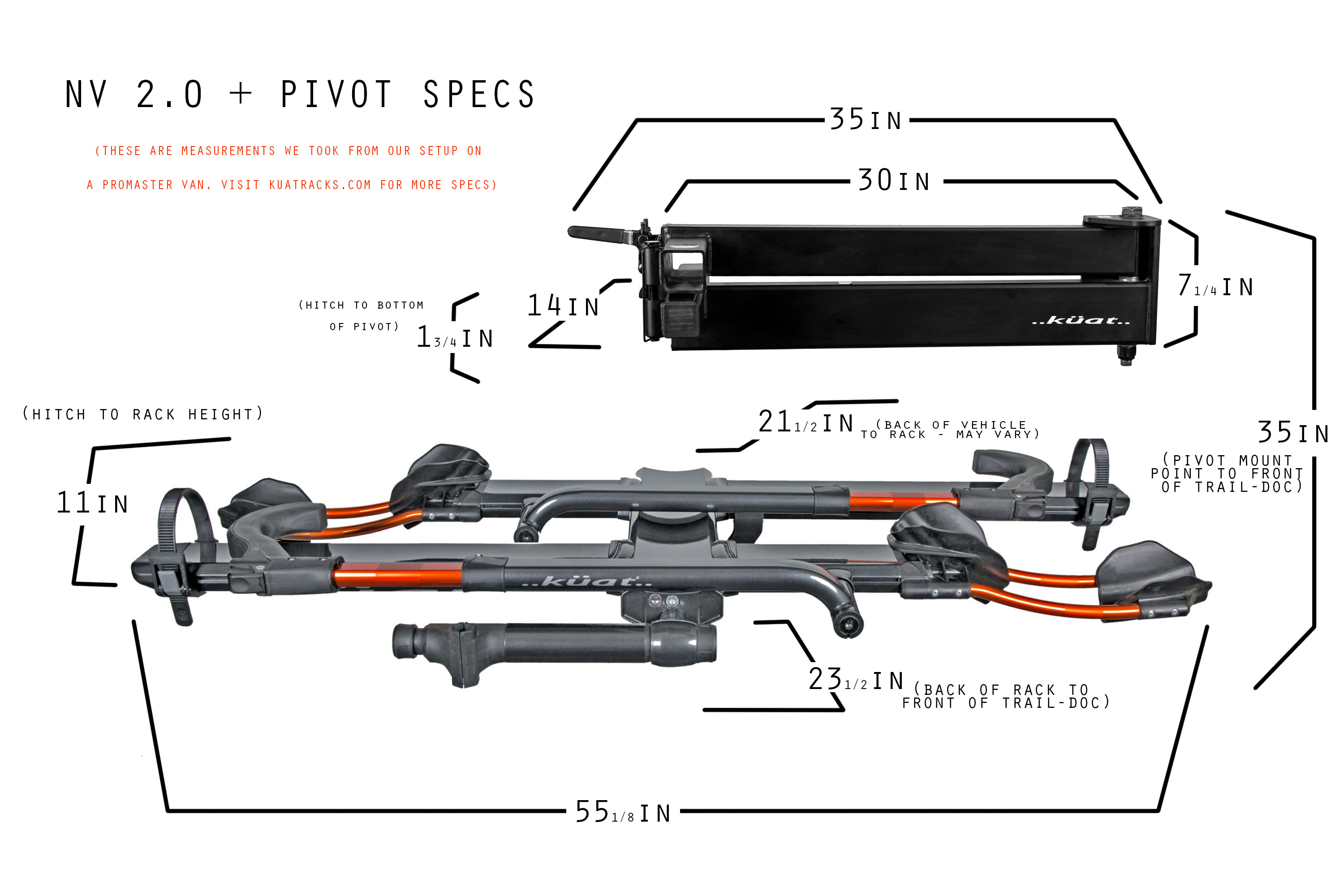 NV 2.0 hitch rack + pivot by kuat